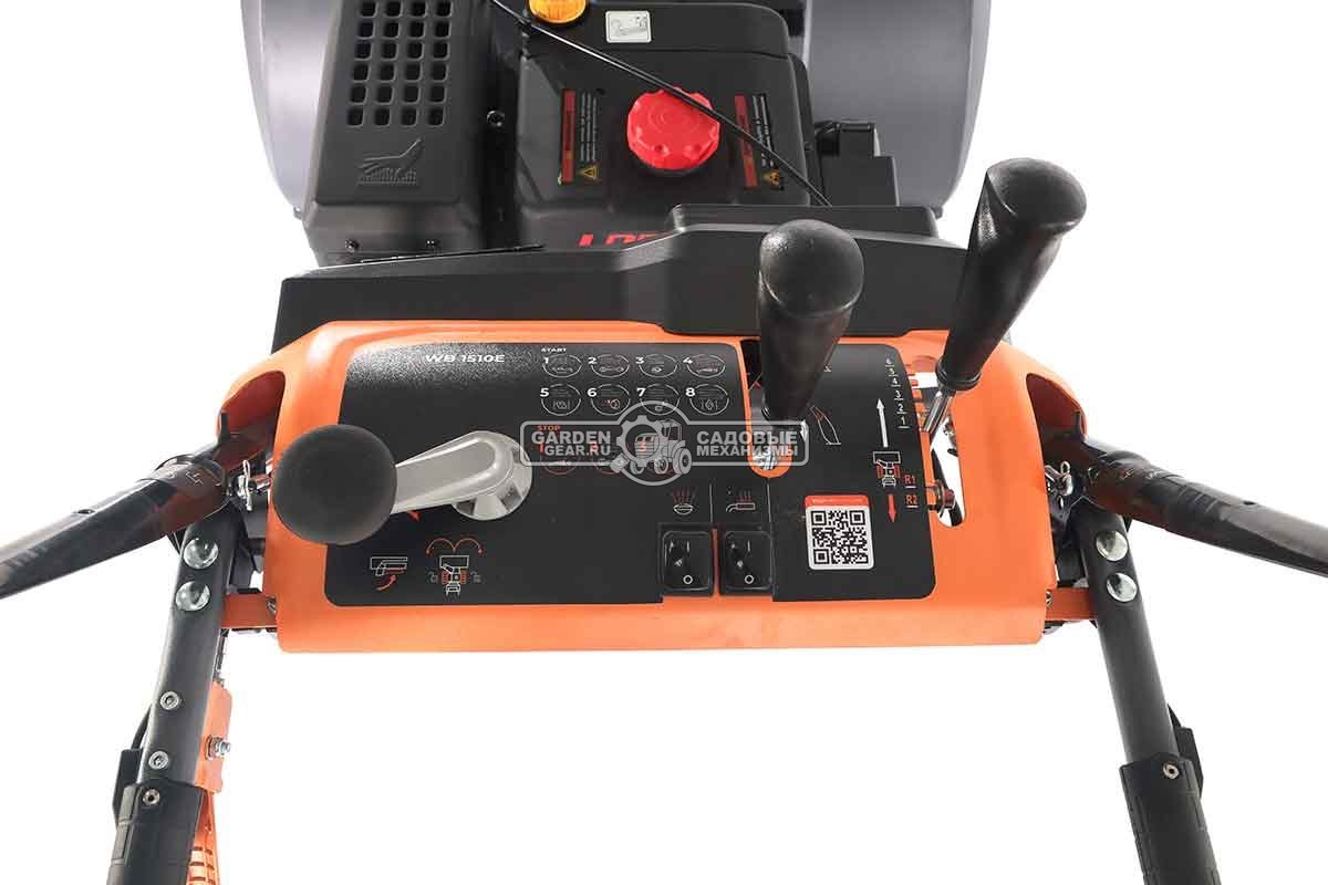 Снегоуборщик Villartec WB1510E (PRC, 107 см, Loncin 420 см3, эл/стартер 220В, фара, подогр. рукояток, разблокир. колес, скорости 6/2, 135 кг)