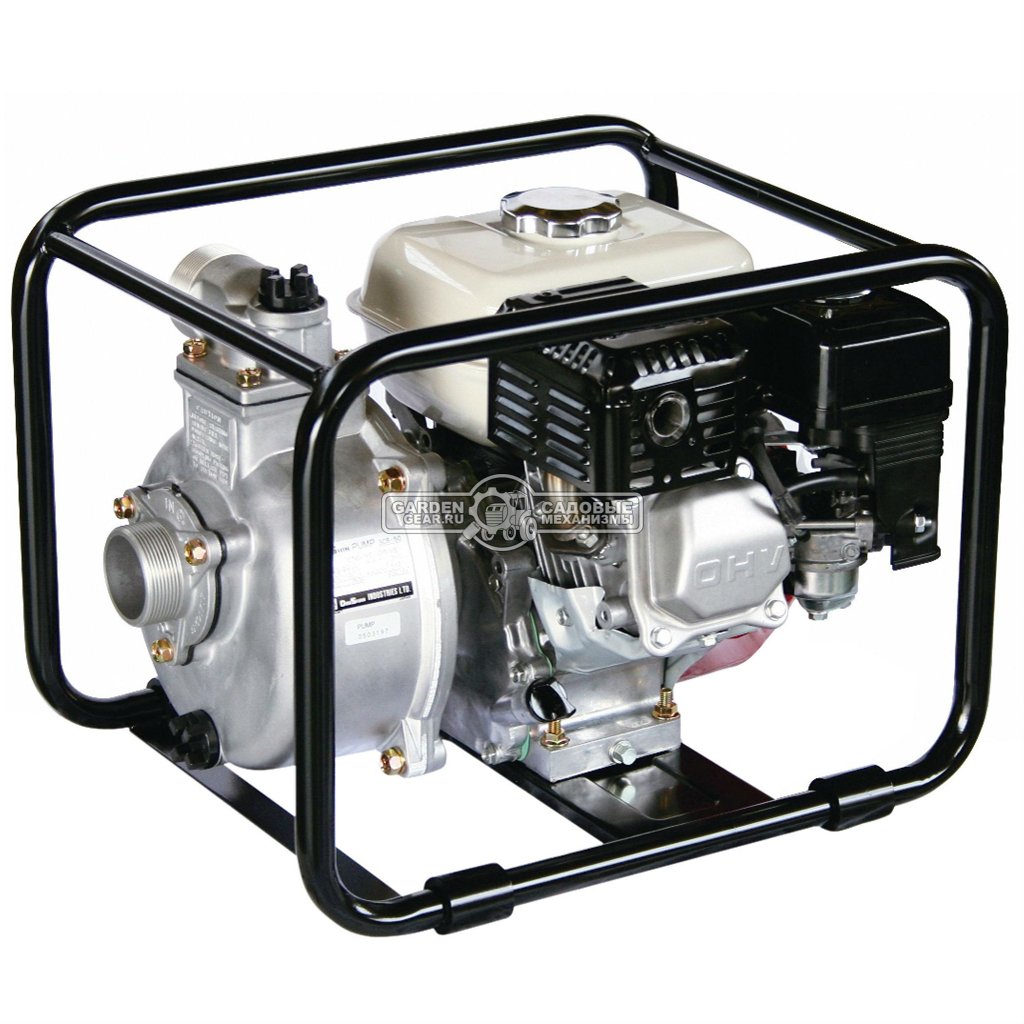 Мотопомпа бензиновая Daishin SCR-100HX для чистой воды (Honda, 6.3 л.с., 240 куб.см., 1500 л/мин, 4&quot;, датчик уровня масла, 28 м, 47 кг)