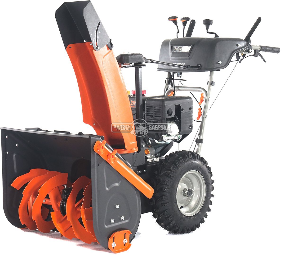 Снегоуборщик Daewoo DAST 224 MY2024 (PRC, 60 см, Daewoo, 220 см3, эл/стартер 220В, скорости 6/2, фара, подогрев рукояток, дифференциал, 93 кг)