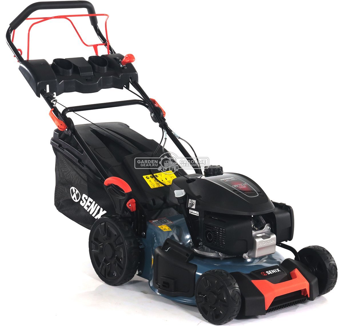 Газонокосилка бензиновая Senix LSSG-M2-EU (PRC, 46 см, Honda GCV145, 145 см3, сталь, вариатор, 3 в 1, 65 л, 27 кг)