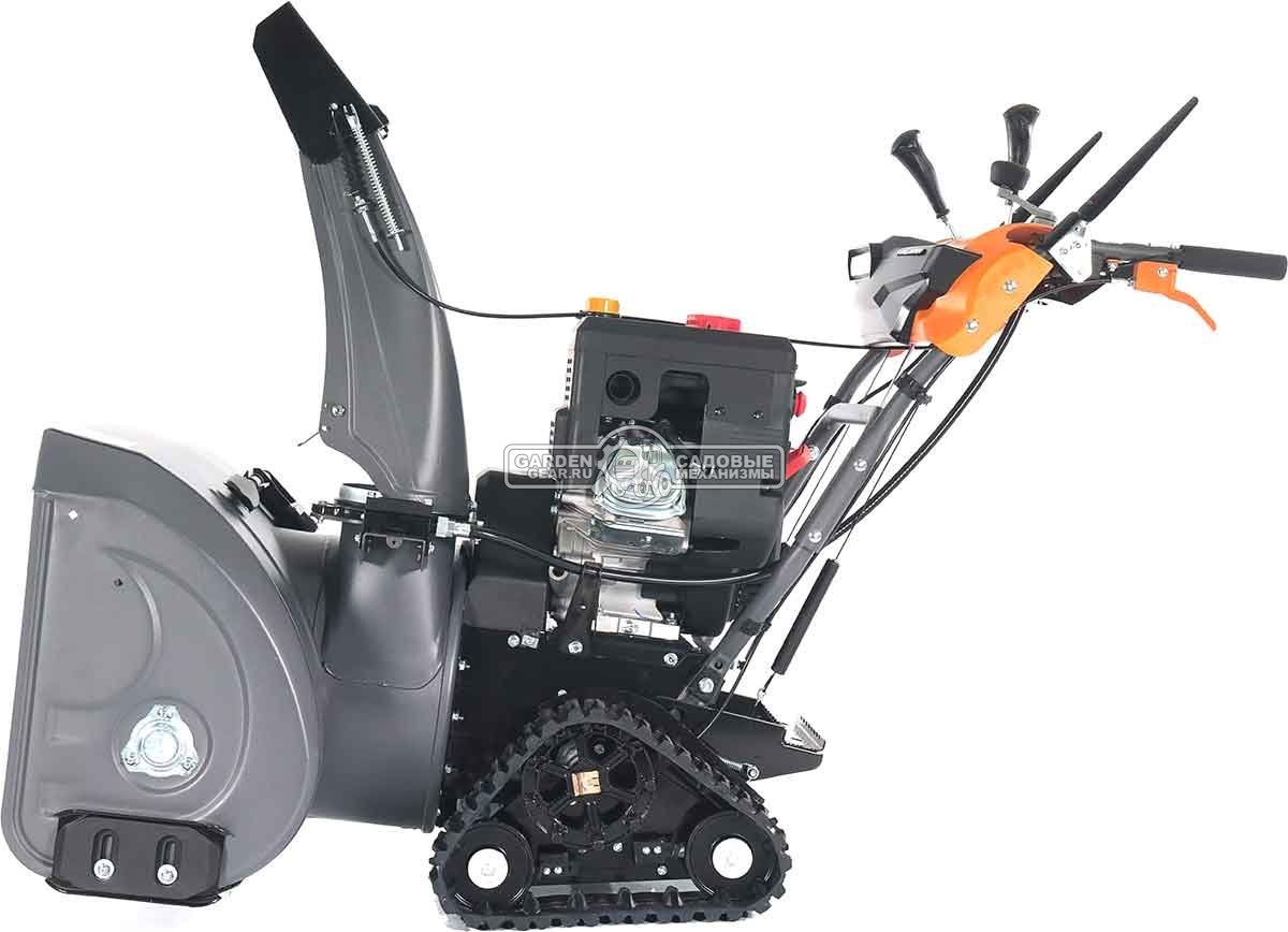 Снегоуборщик Villartec WB1387ET гусеничный (PRC, 86 см, Loncin 375 см3, эл/стартер 220В, фара, подогр. рукояток, 3-х угольные гусеницы, 141 кг)