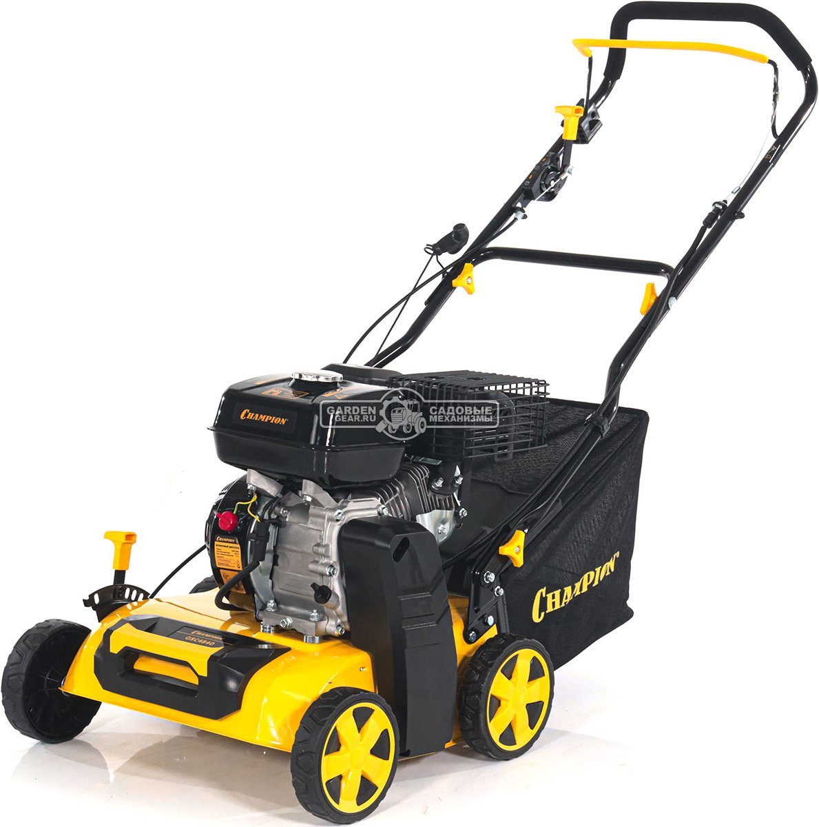 Вертикуттер - аэратор бензиновый Champion GSC4840 (PRC, 40 см, 212 см3, ножи + пружины, 40 л, 29 кг.)