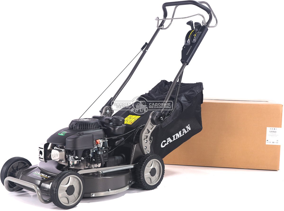 Газонокосилка бензиновая Caiman IXO Prime 55CLV AL (RUS, 53 см, Caiman Green Engine, 224см3, алюминий, кардан, 2 в 1, 70 л, 54,4 кг.)
