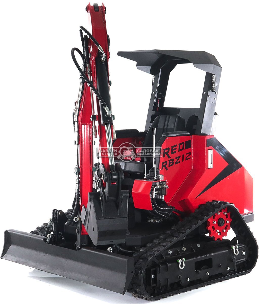 Гусеничный экскаватор RED Rhino RBZ-12 максимальная комплектация, Zongshen GB750EFI 30 л.с., глубина копания 2,1 м., ковш 250 мм., 1300 кг.