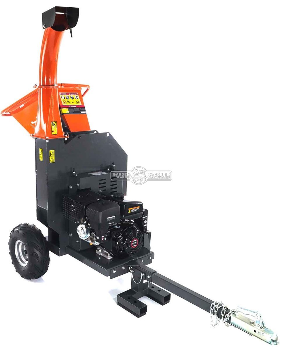 Измельчитель веток ZimAni LS 150 DP (PRC, Loncin 420 куб.см., 15 л.с., с эл. старт, дисковый, ветки до 100 мм, одноосный прицеп, 285 кг)