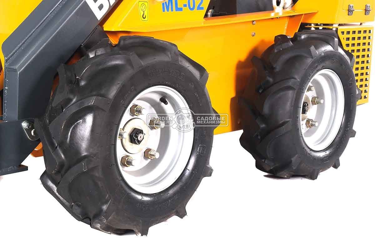 Универсальная машина мини-погрузчик Baumech ML-02 Pro + гидравлический отвал 120 см. с двигателем Zongshen GB750 EFI V-Twin инжектор