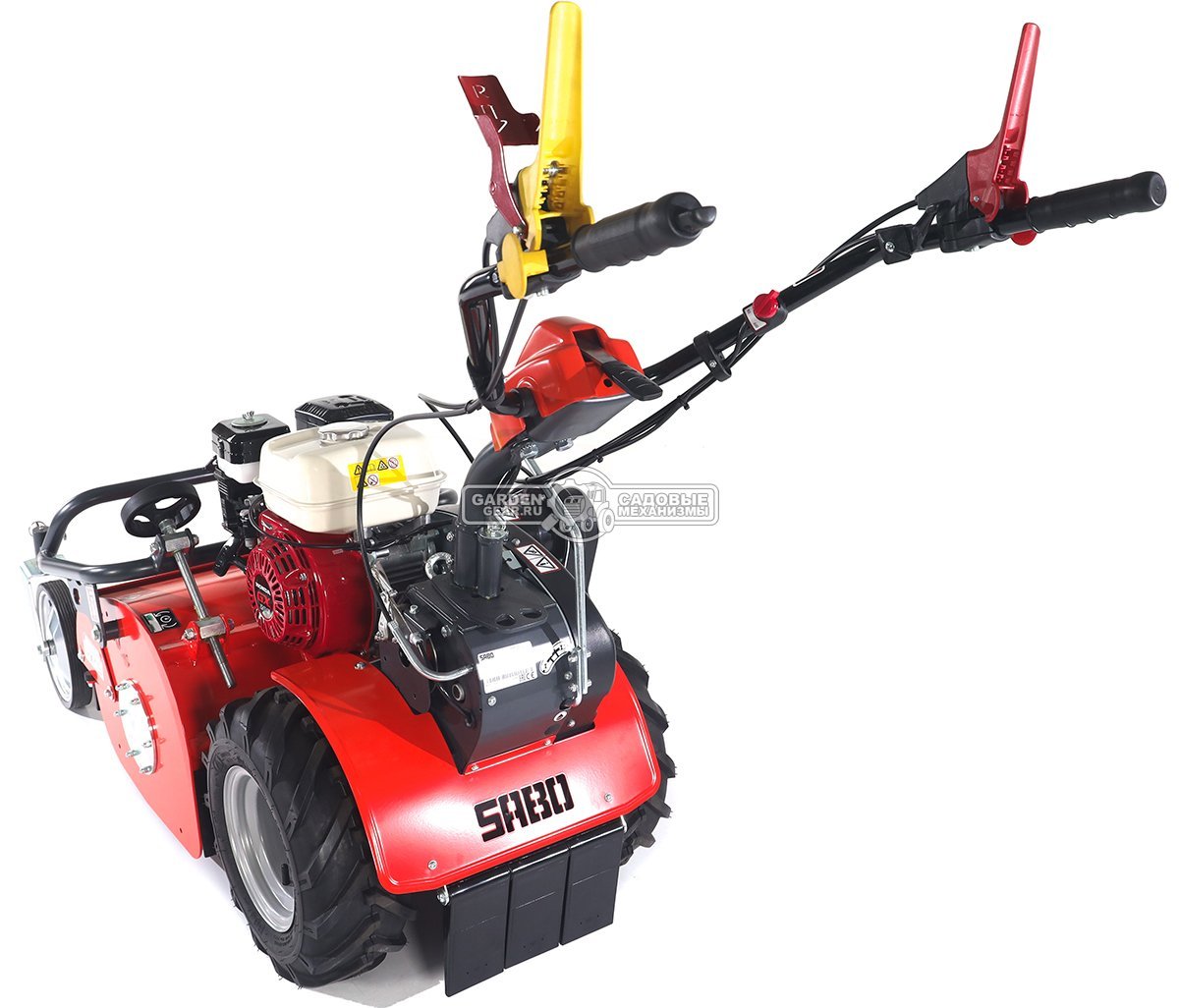 Косилка для высокой травы и кустов SABO 60-PRO F VARIO цеповая (GER, 60 см, Honda GX200, 196 куб.см., 32 Y-ножа, Vario Automat, 120 кг.)