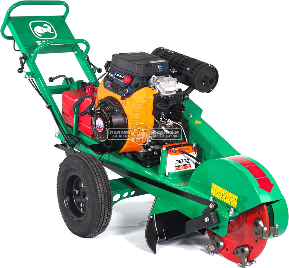 Измельчитель пней Sable SG450H/21 зубы green (RUS, эл/стартер 12В, Honda GX630, 630 см3, диам. фрезы. 470 мм, 185 кг)