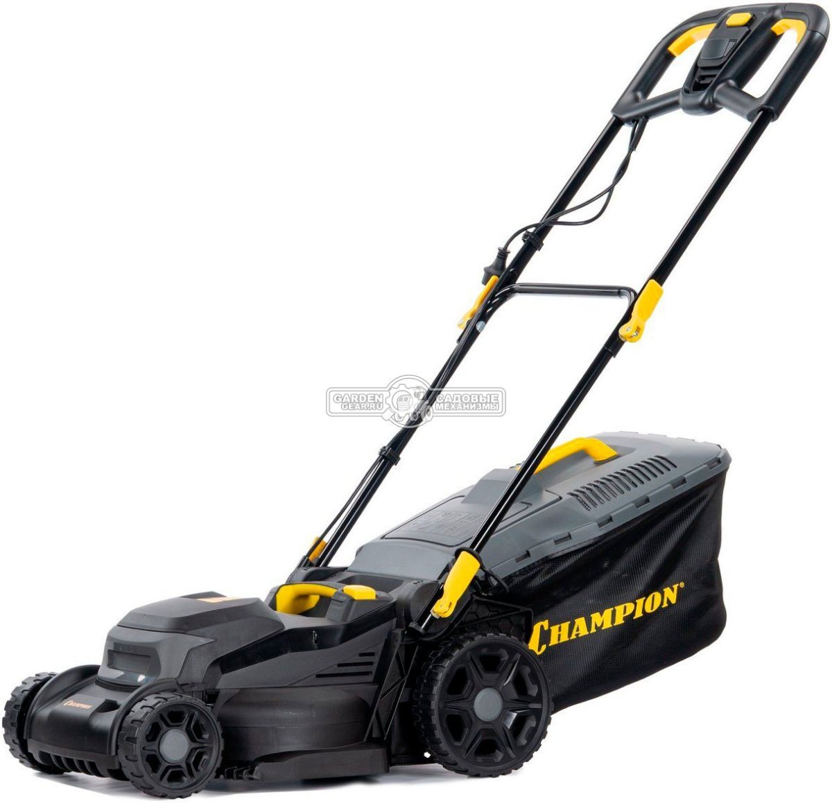 Газонокосилка электрическая Champion EM3716 (PRC, 1600 Вт, 37 см, пластик, 40 л, 13.7 кг)