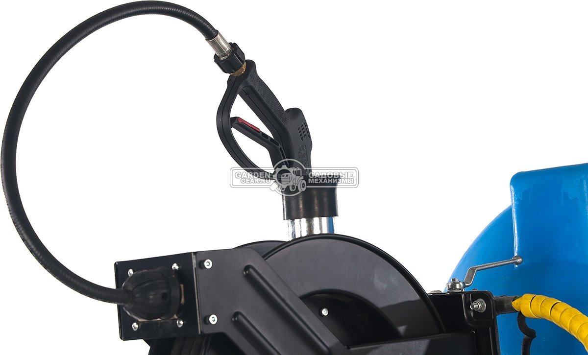 Мойка высокого давления Baumech 120 см., 7 форсунок, выносной пистолет 15 м., давление 200 бар, макс. поток 16 л., объём бака 500 л., 204 кг.