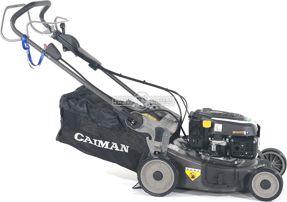 Газонокосилка бензиновая Caiman Ferro 47CVE с электрозапуском (RUS, 45 см, Caiman Green Engine, 166 см3, сталь, 4 в 1, 50 л, 40.5 кг)