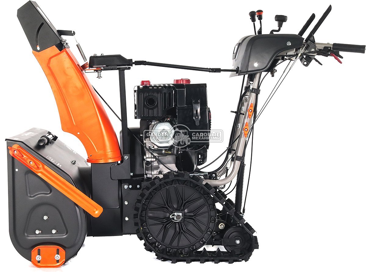 Снегоуборщик Daewoo DAST 430 (EFI) гусеничный (PRC, 76 см, Daewoo WXE 350 EFI, 310 см3, запуск от аккумулятора, фара, гусеницы Arctic track, 125 кг.)