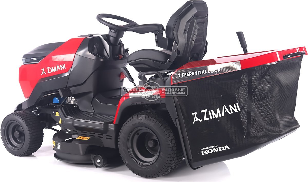 Садовый трактор ZimAni TC238HVD (PRC, Honda GXV630, гидростатика, дифференциал, травосбор. 320 л, шир. кошения 97 см, LED панель, 195 кг)