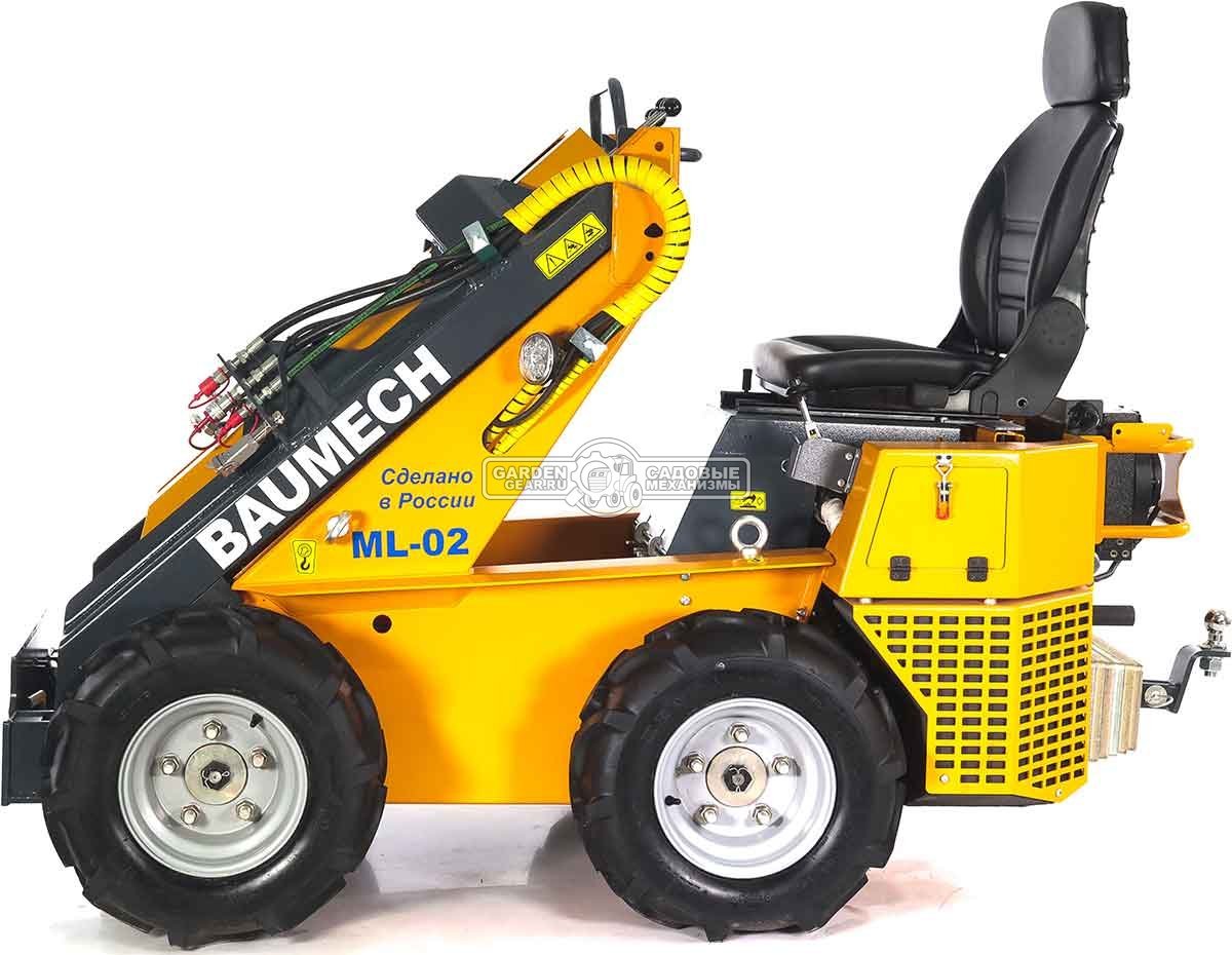 Универсальная машина мини-погрузчик Baumech ML-02 Pro + гидравлическая щётка 115 см., с двигателем Zongshen GB750 EFI V-Twin инжектор