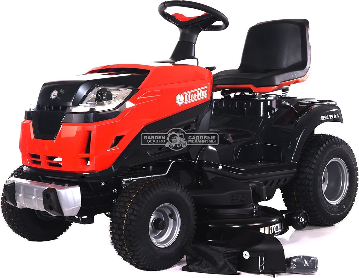 Садовый трактор Oleo-Mac OM 109L/19 KV (PRC, Emak K 1900 V-Twin, 586 см3, 108 см., боковой выброс, гидростатика, 175 кг.)
