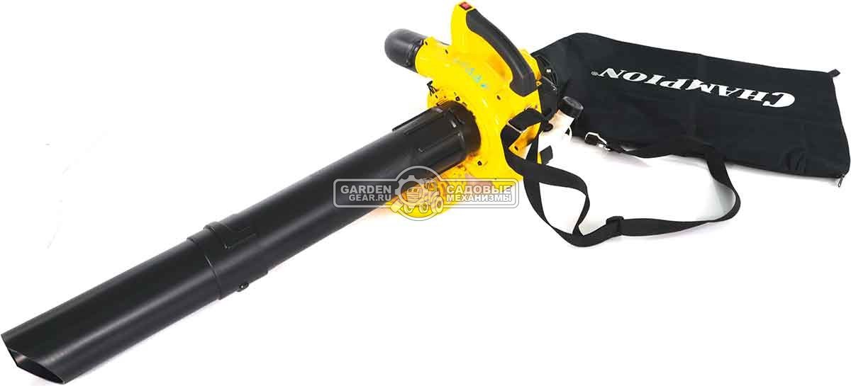 Садовый пылесос/воздуходувка бензиновая Champion GВV326S (PRC, 26 куб.см., 1,0 л.с., 612  м3/ч., 40 л., 4 кг)