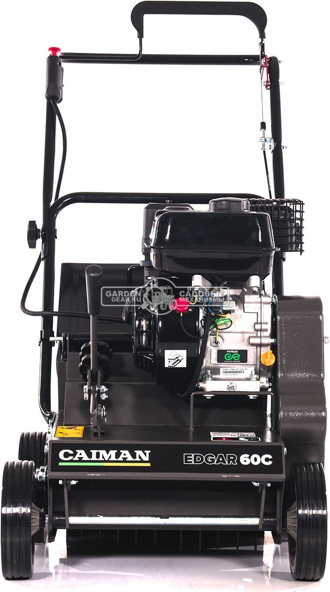 Вертикуттер - аэратор бензиновый Caiman Edgar 60C (RUS, Caiman Engine, 196 куб.см., сталь, 38 см., травосборник 40 л., 46 кг.)