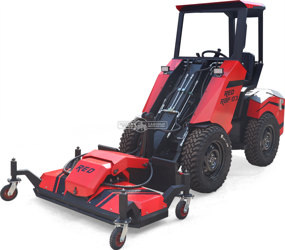 Газонокосилка мульчирующая RED для мини-погрузчика, 6 дисков с ножами, ширина 158 см., 190 кг.