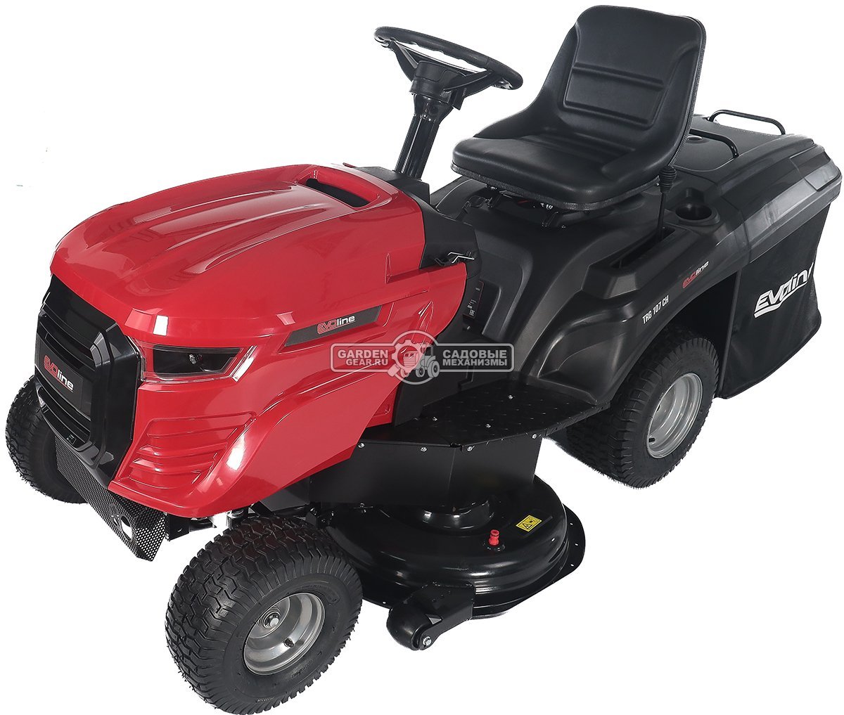 Садовый трактор Evoline TRG 107 CH (PRC, Loncin, 546 куб.см., гидростатика, ширина кошения 107 см, травосборник 220 л, 192 кг.)