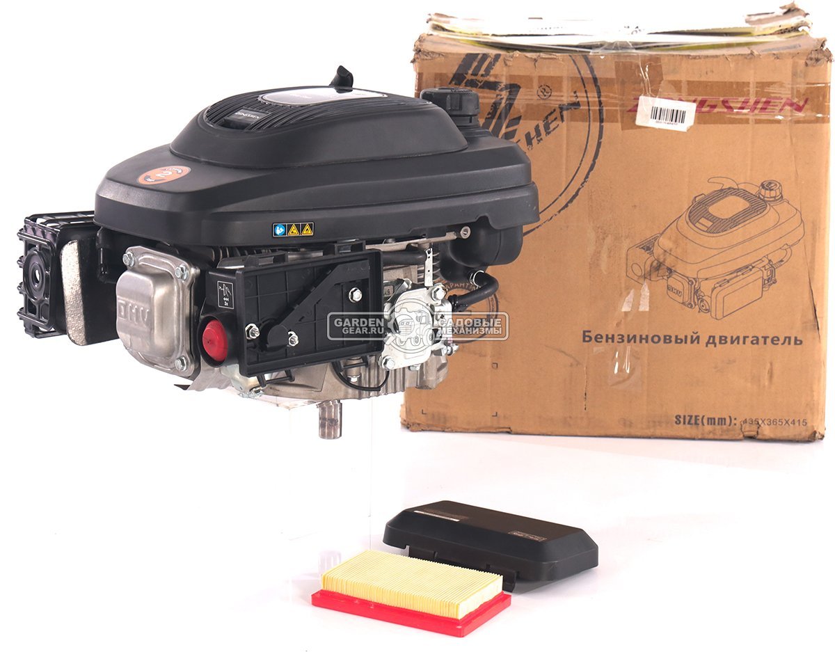 Бензиновый двигатель Zongshen XP 225 A (7,5 л.с., 224 куб.см., D=22,2 мм, L=62 мм, стандартное, 12,8 кг.)