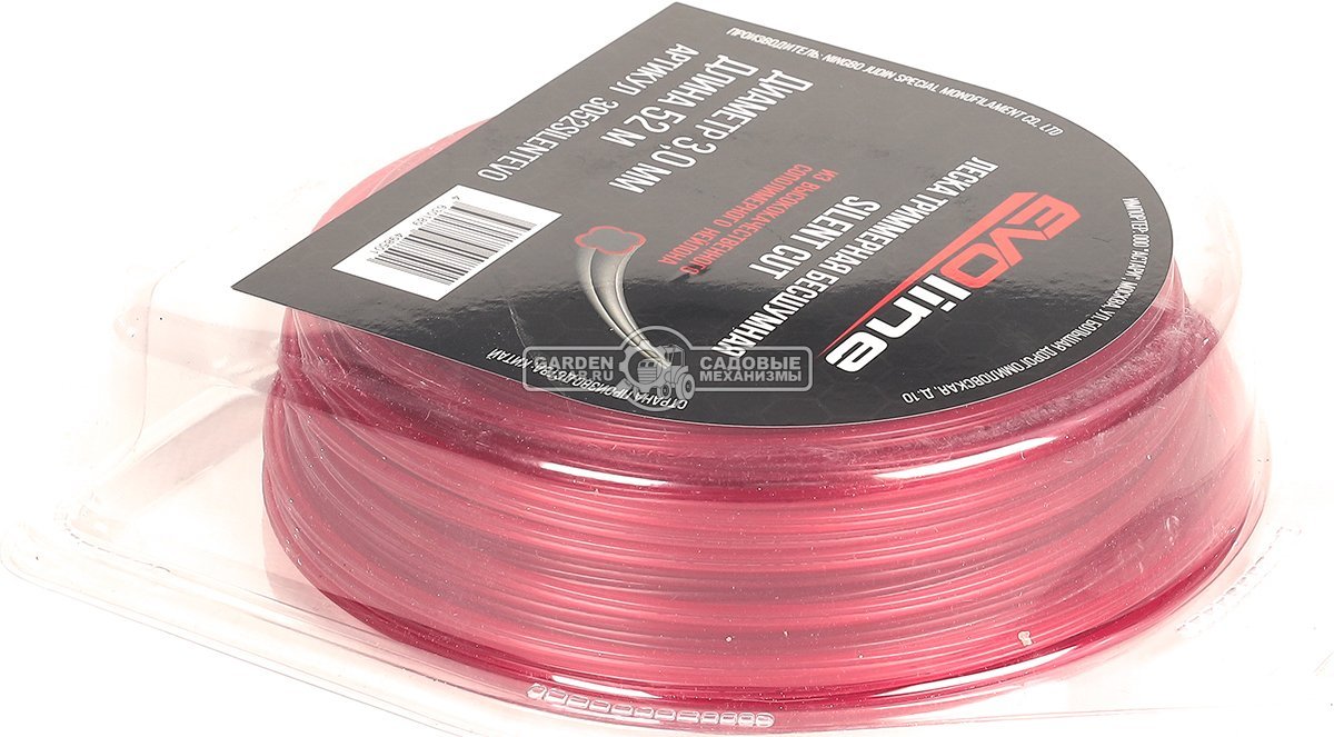 Леска EVOline 3,0 мм, 52 м, витой квадрат, бесшумная