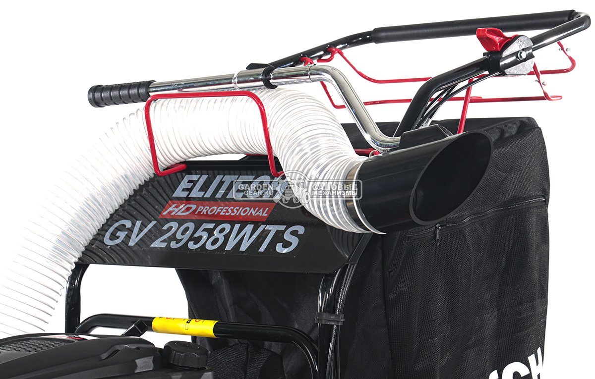 Садовый пылесос бензиновый Elitech GV 2958WTS самоходный (PRC, 58 см, Loncin 166 см3, 150 л., шланг в комплекте, 38 кг)