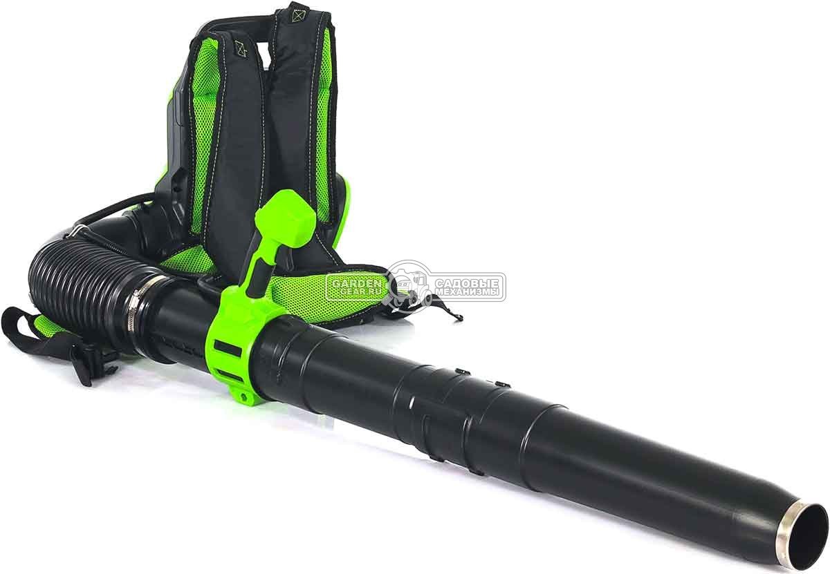 Воздуходувка аккумуляторная ранцевая GreenWorks АGD40BPG2 без АКБ и ЗУ (PRC, BL 40В, 281 км/ч, 20 м3\мин, Turbo режим)