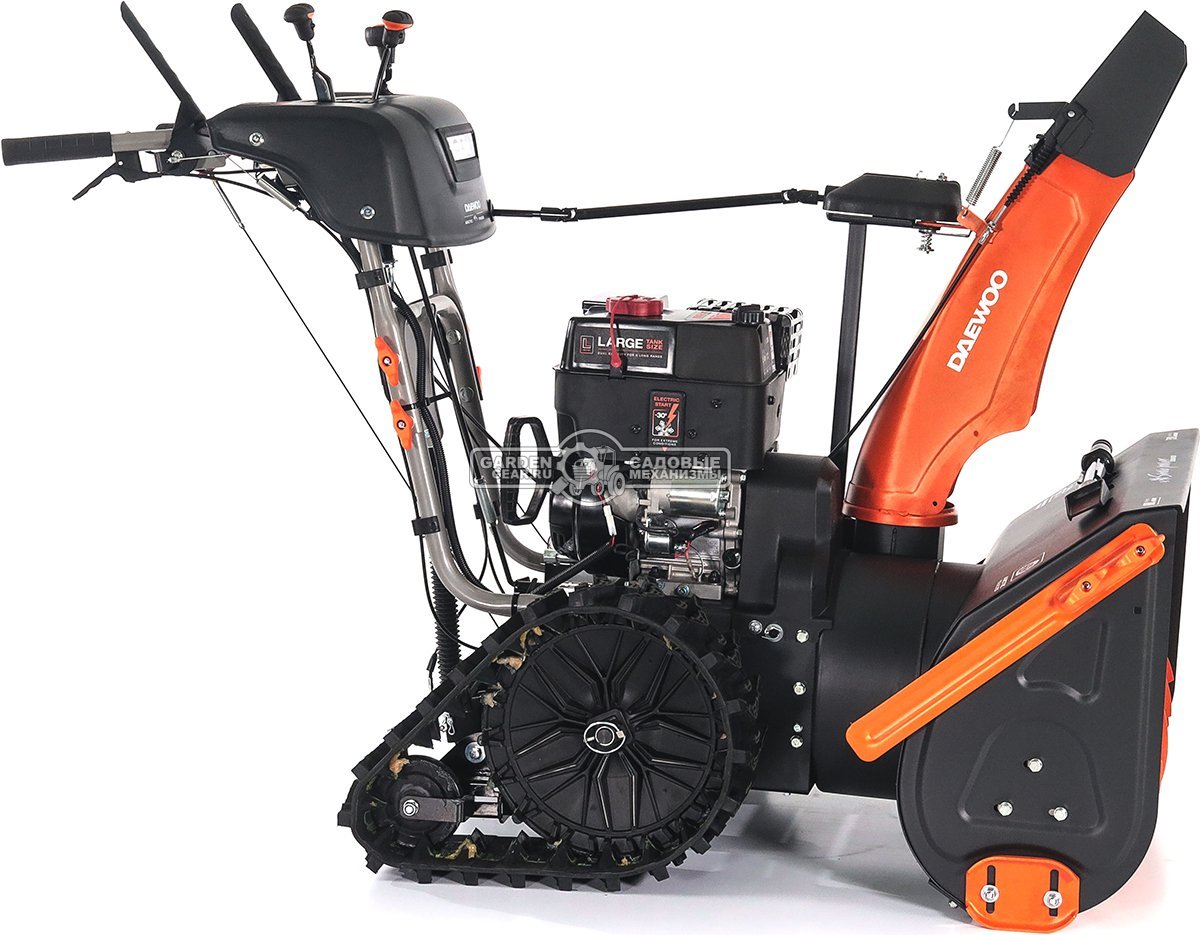 Снегоуборщик Daewoo DAST 427 (EFI) гусеничный (PRC, 68 см, Daewoo WXE 300 EFI, 260 см3, запуск от аккумулятора, фара, гусеницы Arctic track, 120 кг.)