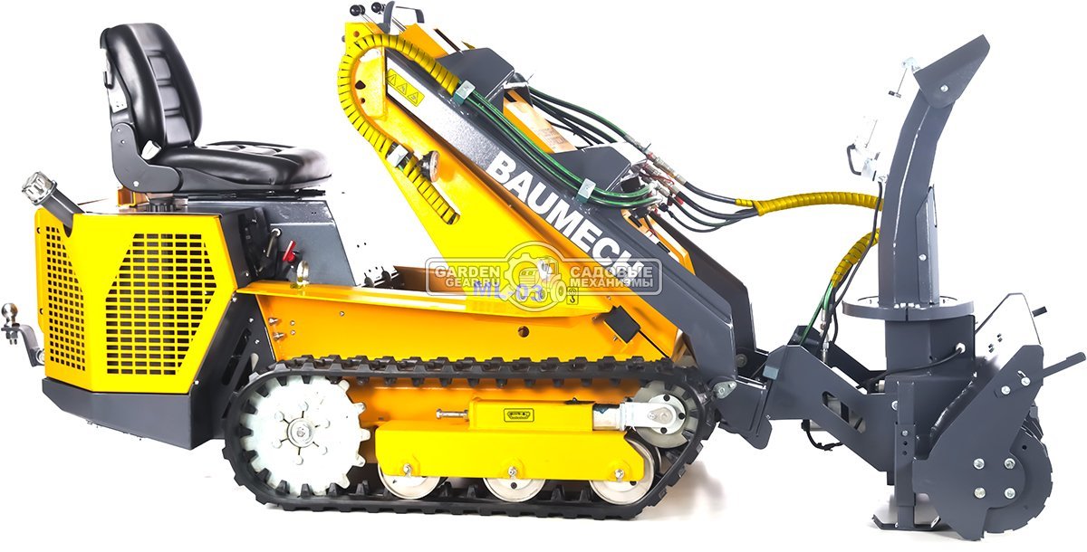 Универсальная машина мини-погрузчик Baumech ML-03 Pro + роторный снегоуборщик 110 см. с двигателем Zongshen GB750 V-Twin