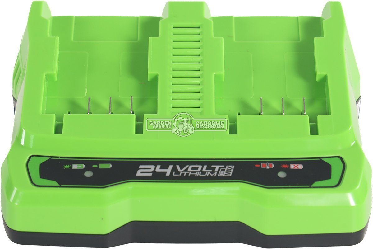 Зарядное устройство GreenWorks G24X2UC2 двойное для аккумуляторов 24В (2 А)