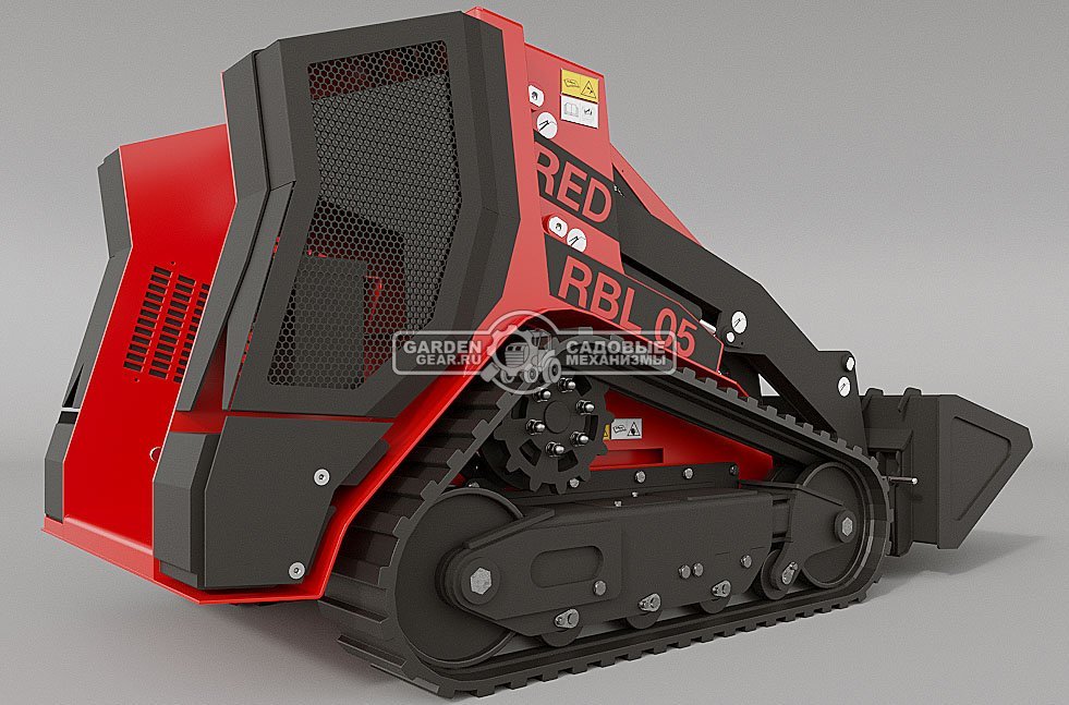 Мини-погрузчик гусеничный RED RBL-05 с платформой оператора Lifan 29 л.с., грузоподъемность до 700 кг., ковш 300 л., 1200 кг.