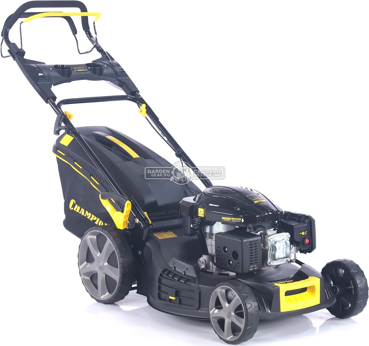 Газонокосилка бензиновая Champion LM5344 Pro (PRC, 53 см, Champion, 196 см3, сталь, 65 л, 4 в 1, 38 кг)