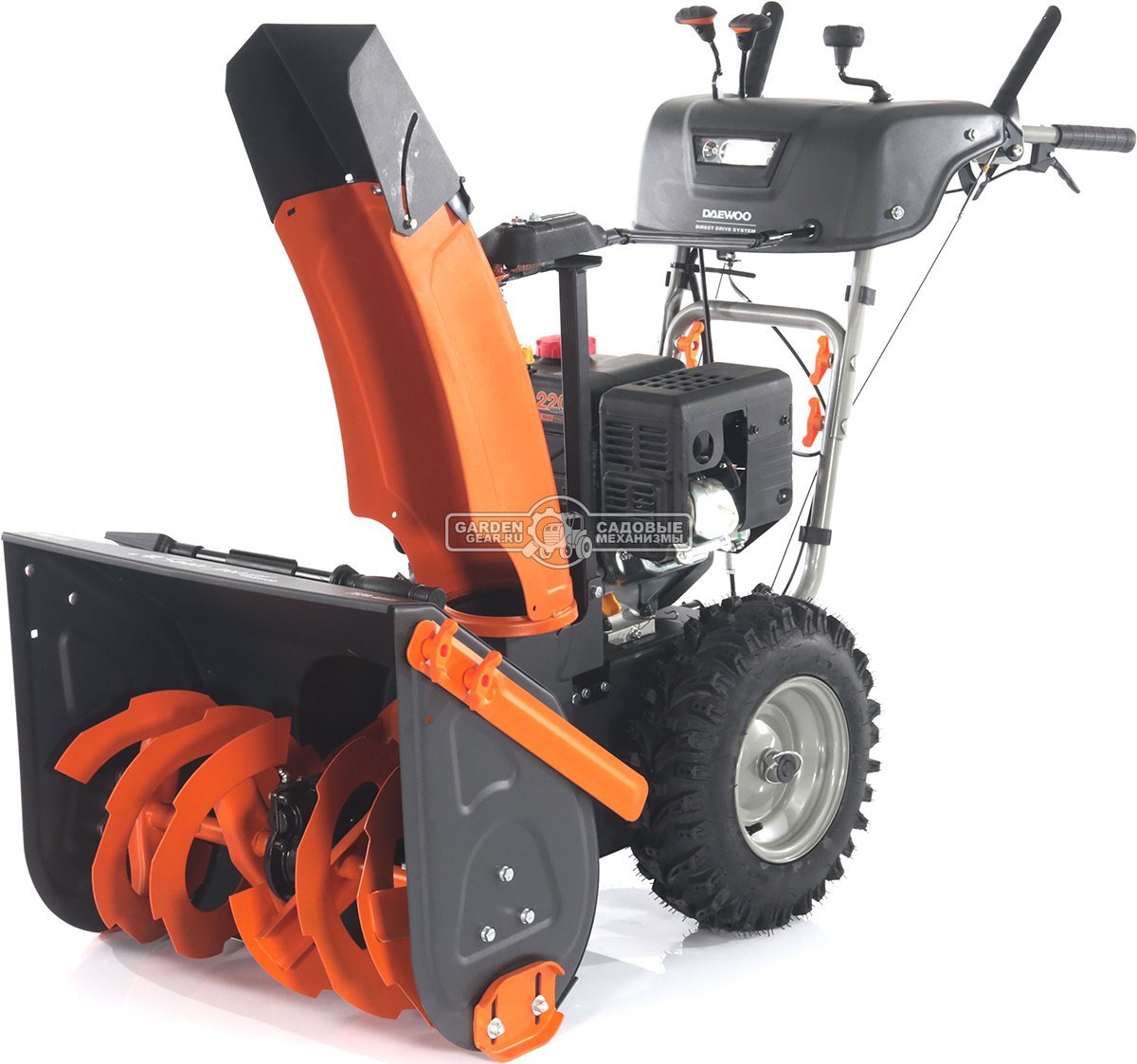 Снегоуборщик Daewoo DAST 224 MY2024 (PRC, 60 см, Daewoo, 220 см3, эл/стартер 220В, скорости 6/2, фара, подогрев рукояток, дифференциал, 93 кг)