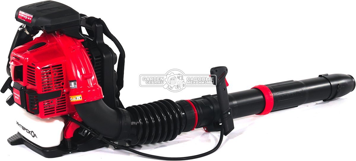 Воздуходувка бензиновая ранцевая Интерскол ВБ 76 (PRC, 75.6 куб.см.,82 м/с, 1760 м3/ч, 12.4 кг)