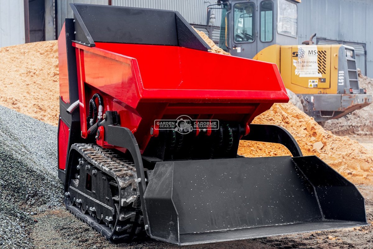Мини-думпер гусеничный RED RDB-800 Lifan 15 л.с., грузоподъемность до 800 кг., кузов 400 л., 520 кг.