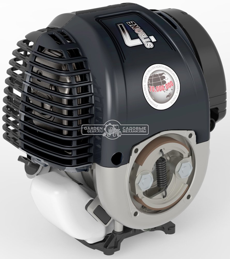 Бензиновый двигатель Zongshen S 35 (1 л.с., 31 куб.см., колодки сцепления, D=78 мм, 4-тактный, 3,3 кг.)