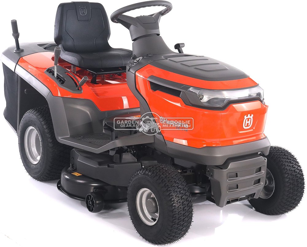 Садовый трактор Husqvarna TC 112 (USA, Husqvarna 413AE, 413 куб.см., гидростатика, травосборник 220 л., ширина кошения 95 см, 350 кг)