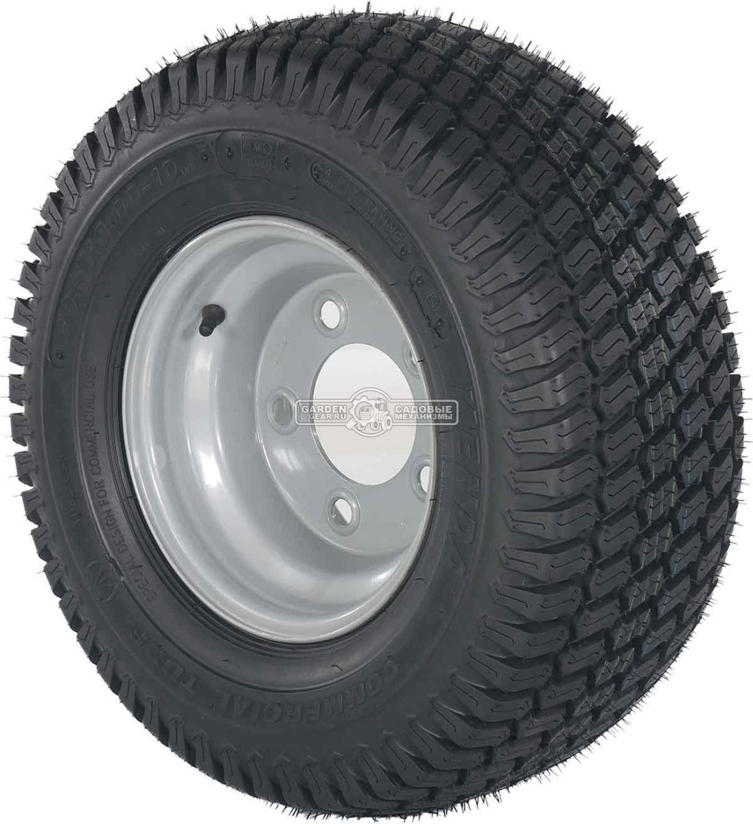 Колесо с шиной в сборе Baumech Газон 20,5x8.00-10 Kenda K513 65A4/76A4 TL Диск 6.00x10 5/94/140 d18.5 R14 ET0 Silver