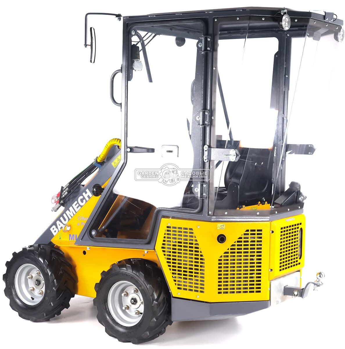 Универсальная машина мини-погрузчик Baumech ML-02 Pro с зимней кабиной с двигателем Zongshen GB750 EFI V-Twin инжектор