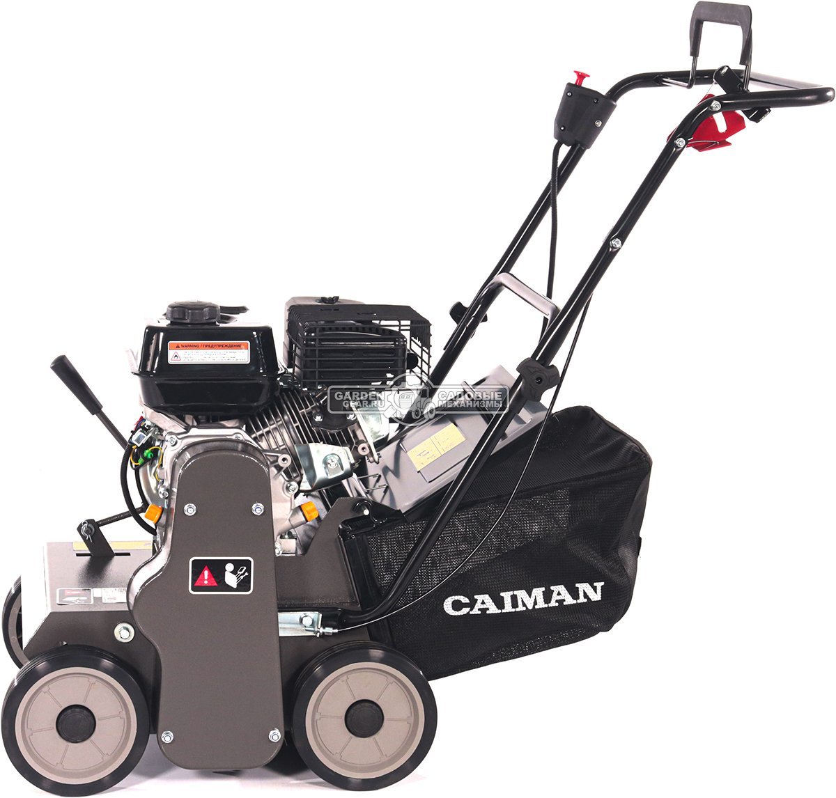 Вертикуттер - аэратор бензиновый Caiman Edgar 60C (RUS, Caiman Engine, 196 куб.см., сталь, 38 см., травосборник 40 л., 46 кг.)