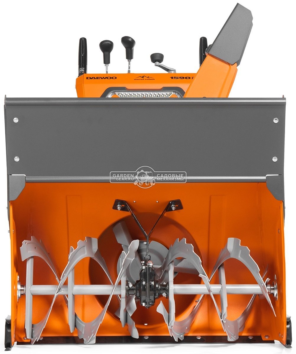 Снегоуборщик Daewoo DAST 1590 (EFI) гусеничный (PRC, 88 см, Daewoo WXE350, 310 куб.см., запуск от аккумулятора, фара, 3-х угольные гусеницы, 142 кг.)