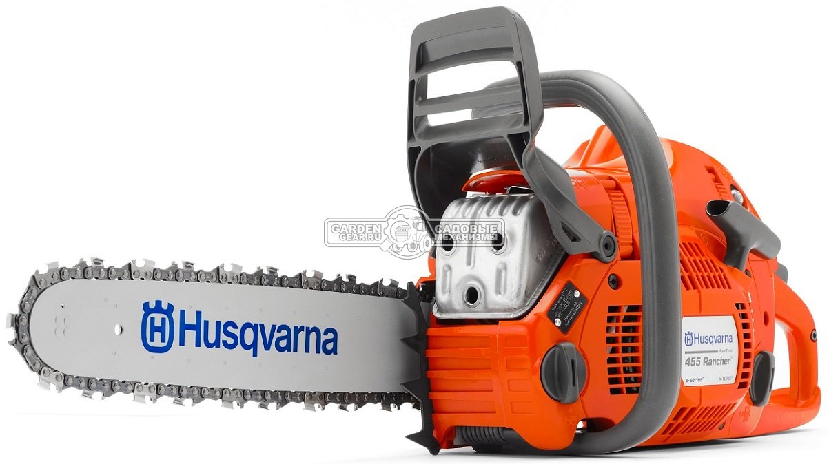 Бензопила Husqvarna 455e AT II 15&quot; Rancher (SWE, 55.5 куб.см., 2.6 кВт/3.5 л.с., SmartStart, AutoTune, X-Torq, 0.325-1.5-64, 5.9 кг)