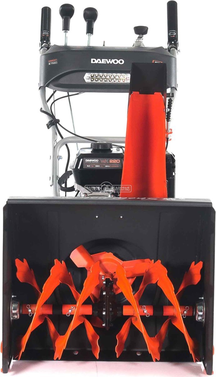 Снегоуборщик Daewoo S 7560 гусеничный (PRC, 61 см., Daewoo, 220 см3, скорости 6/2, фара, 78 кг)