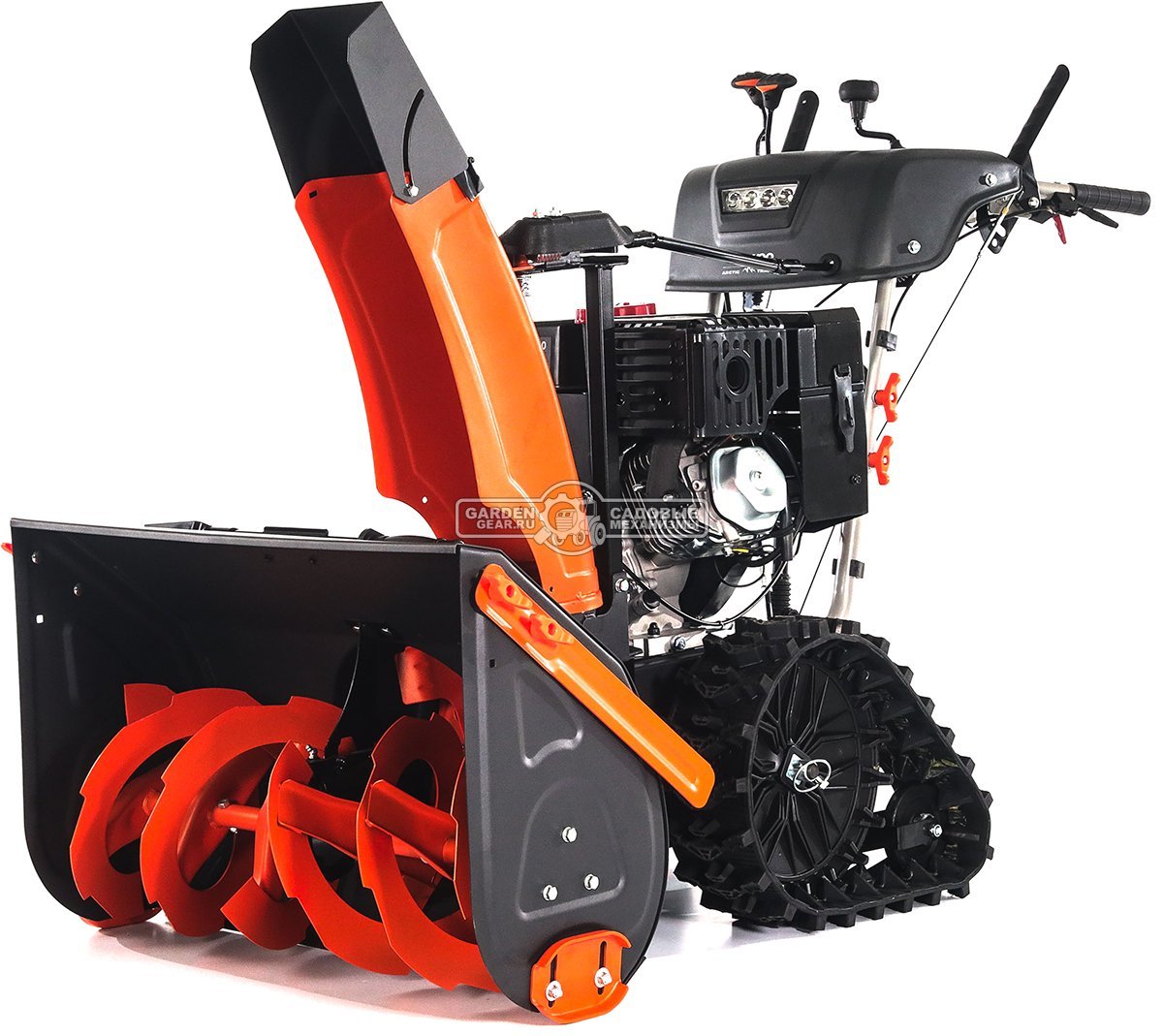 Снегоуборщик Daewoo DAST 430 гусеничный (PRC, 76 см, Daewoo WXE 350, 310 см3, запуск от аккумулятора, фара, гусеницы Arctic track, 125 кг.)