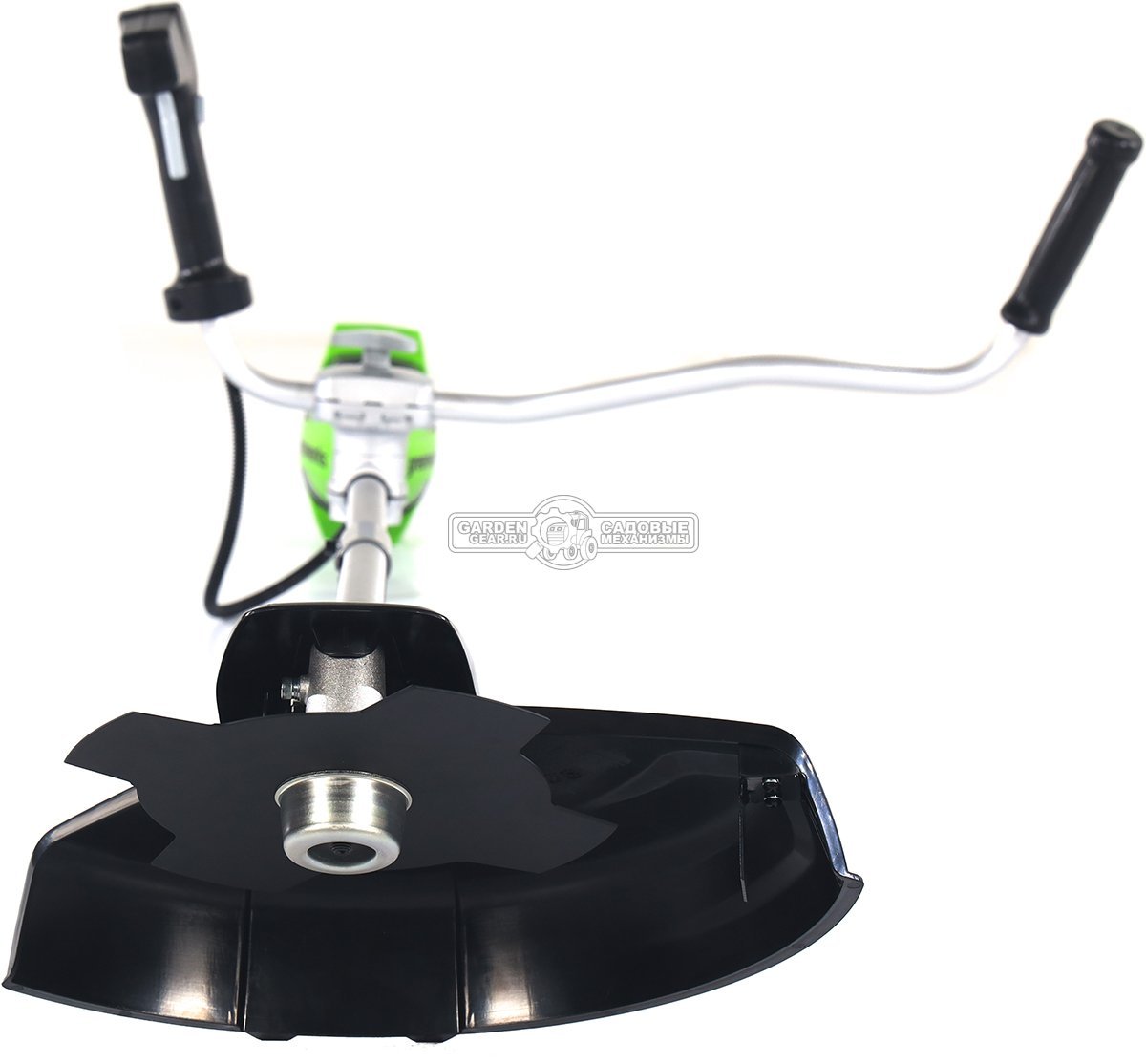 Мотокоса аккумуляторная GreenWorks GD40BCB без АКБ и ЗУ (PRC, BL 40В, верхнее расп.двигателя, 4Т нож + леска 2.0 мм, Т-рукоятка, ремень, 4.5 кг)