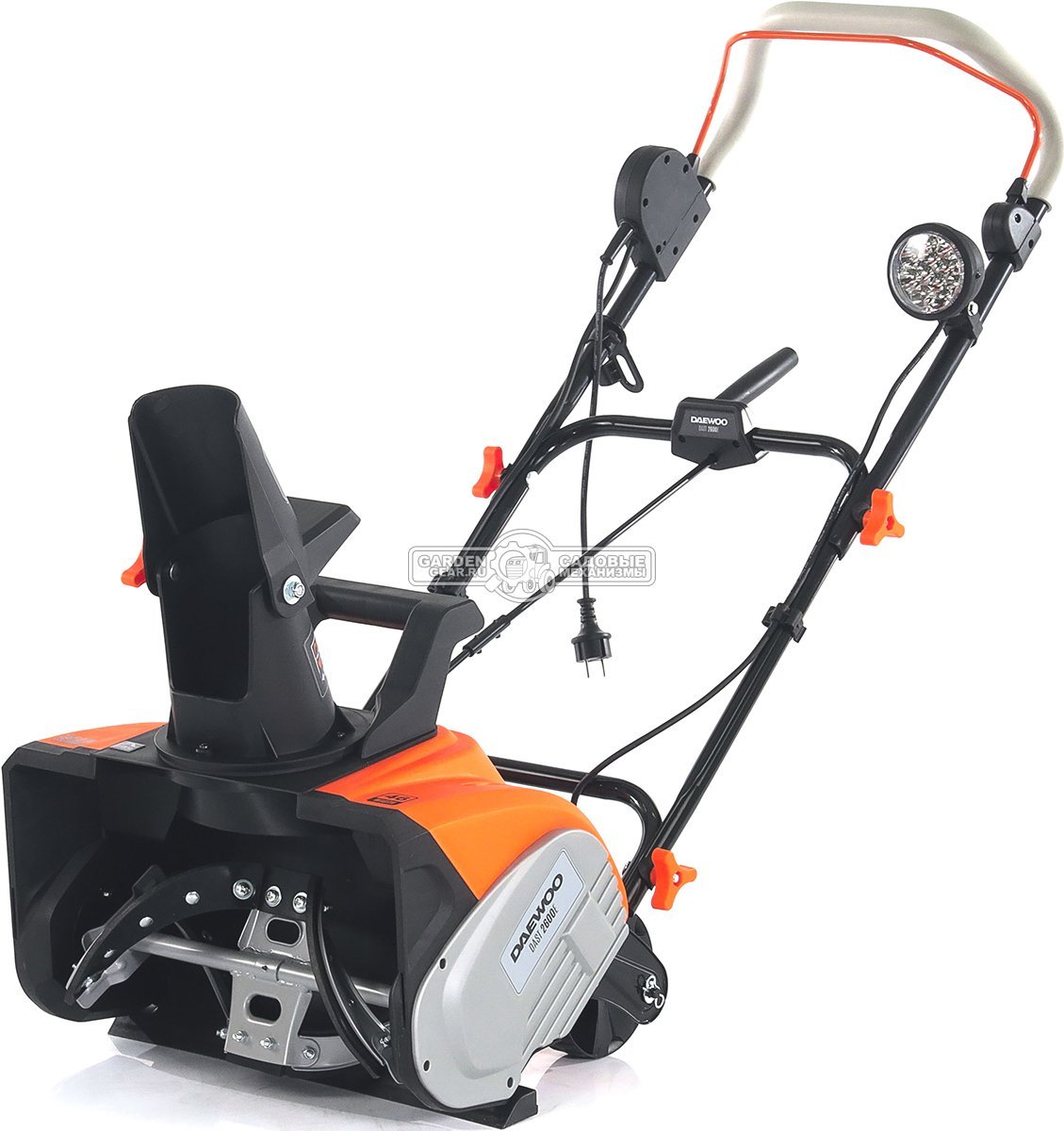 Снегоуборщик электрический Daewoo DAST 2600E (PRC, 46 см., 2600 Вт., LED фара, 15,5 кг.)