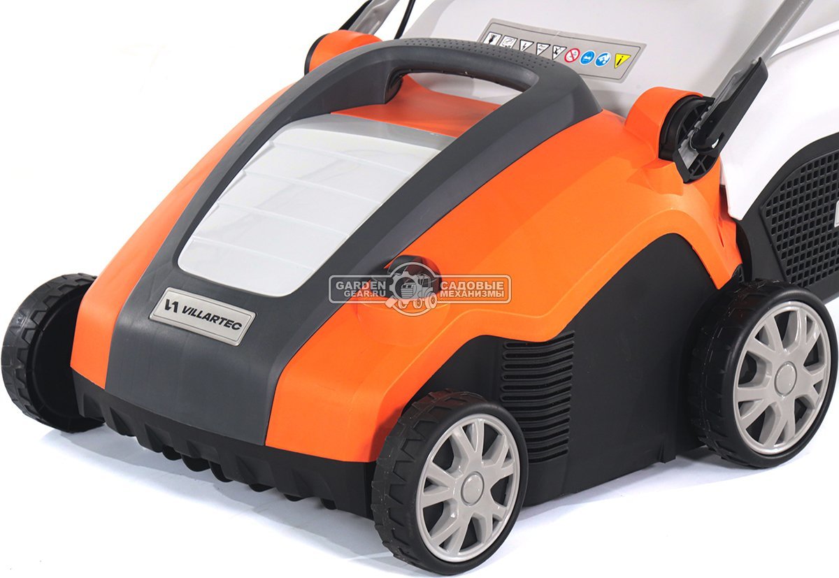 Вертикуттер - аэратор электрический Villartec AE 1538 (PRC, 1500 Вт, 38 см, ножи + пружины, пластик, 50 л, 14 кг)