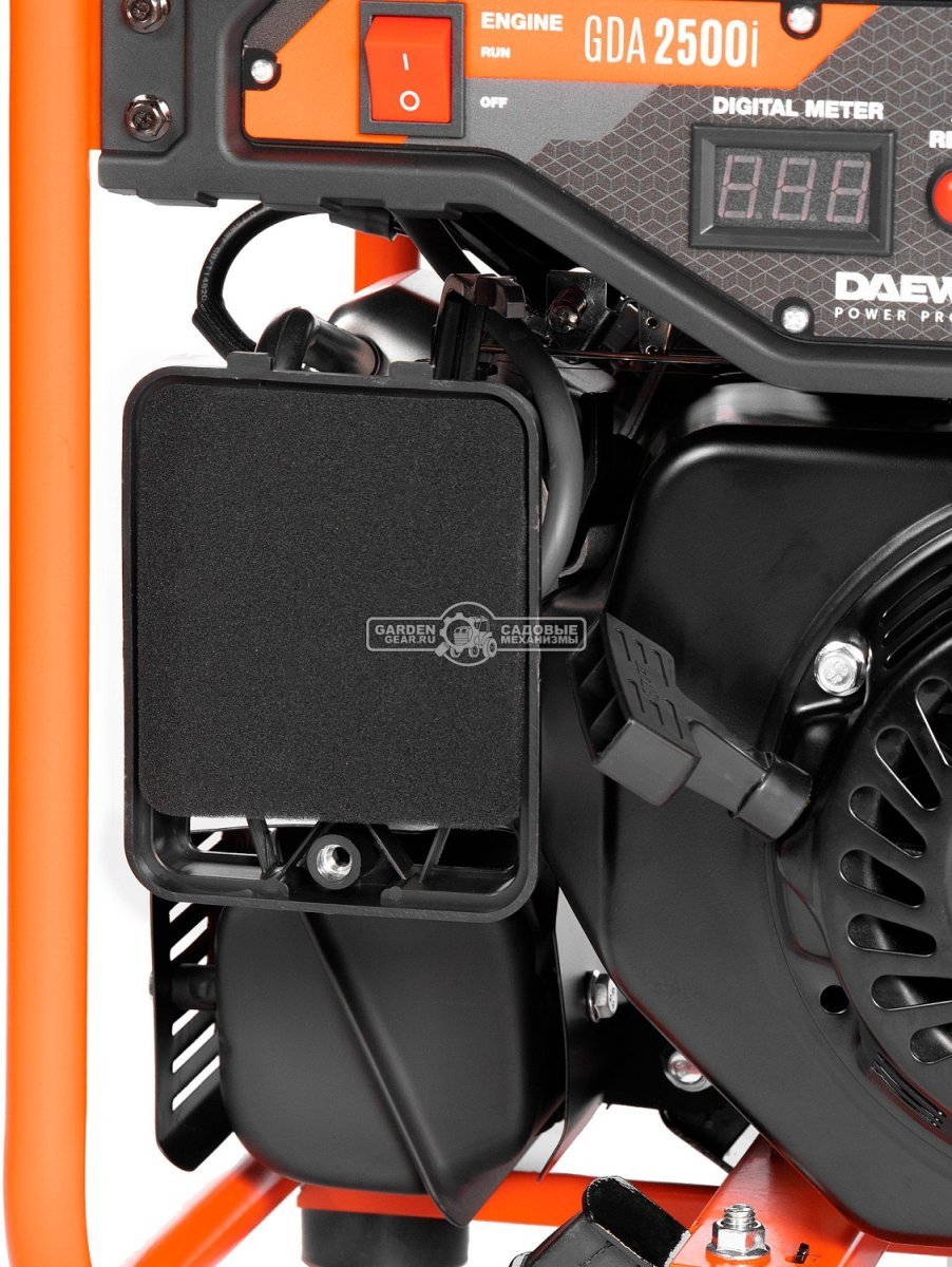 Бензиновый генератор инверторный Daewoo GDA 2500i (PRC, Daewoo, 208 см3, 2.2/2.5 кВт, 6 л, рама, 22 кг)