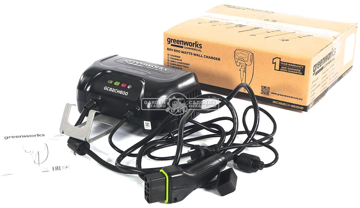Зарядное устройство настенное GreenWorks GС82СH600 для садовых райдеров GC82LT107/GC82ZT107