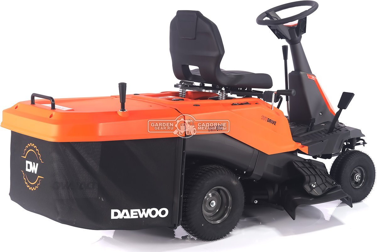 Садовый минирайдер Daewoo DWR 610 (PRC, Daewoo, 225 куб.см., полуавтомат CVT, травосборник 150 л., ширина кошения 61 см., 3 в 1, 127 кг.)